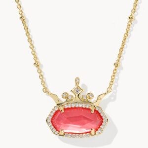 Disney | Kendra Scott Elisa Princess Gold Pendant in Dark Peach Mother-of-Pearl